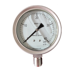 HF 4" oil filled bottom ss type nitrogen bourdon type safety pressure gauge manometer