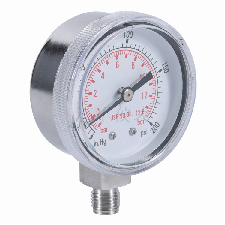 UHP Pressure Gauge ss Case 50mm -1 bar~200 psi