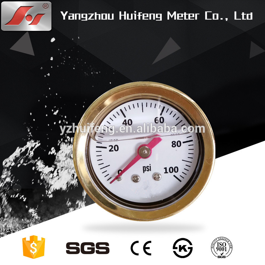 1.5 inch 40mm back connection Custom Fuel Pressure Gauge for hydraulic equipment