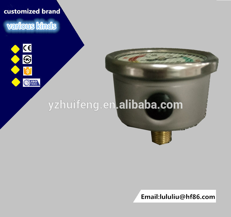 HF 1.5"Panel type Stainless steel oil liquid filled moon light pressure test gauge of Bar / PSI / Mpa of Bar, PSI, Mpa