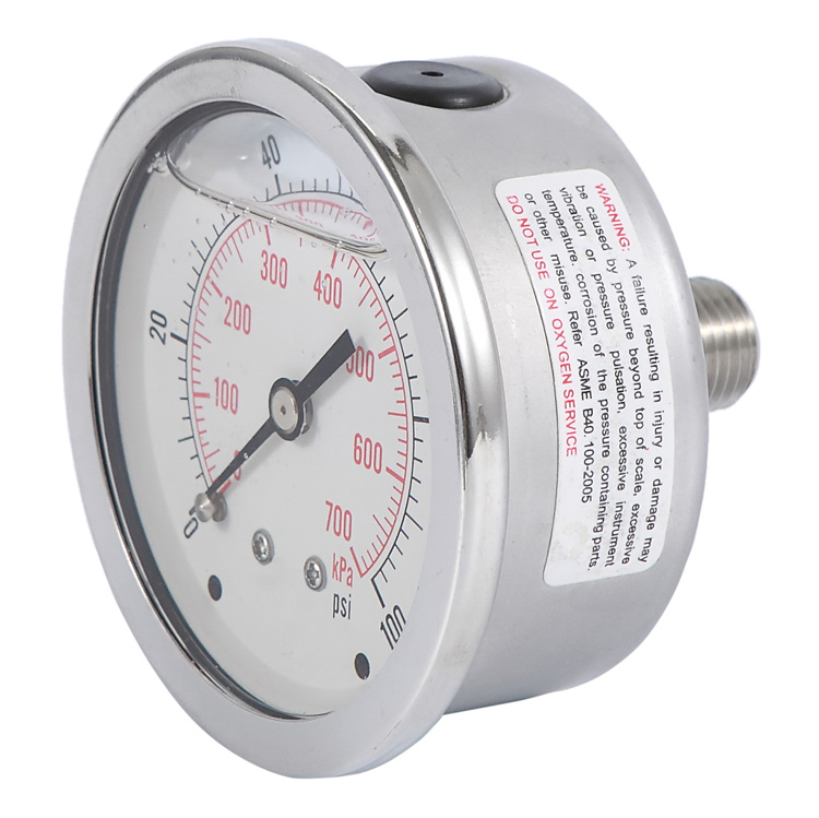 HF High quality 60mm oil filled air compressor pressure gauge