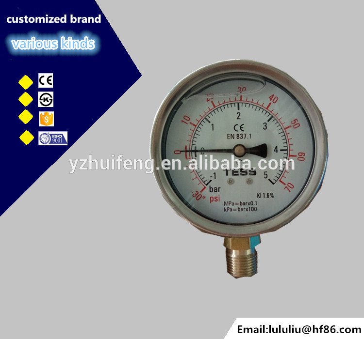 HF 3" compound oil pressure gauge