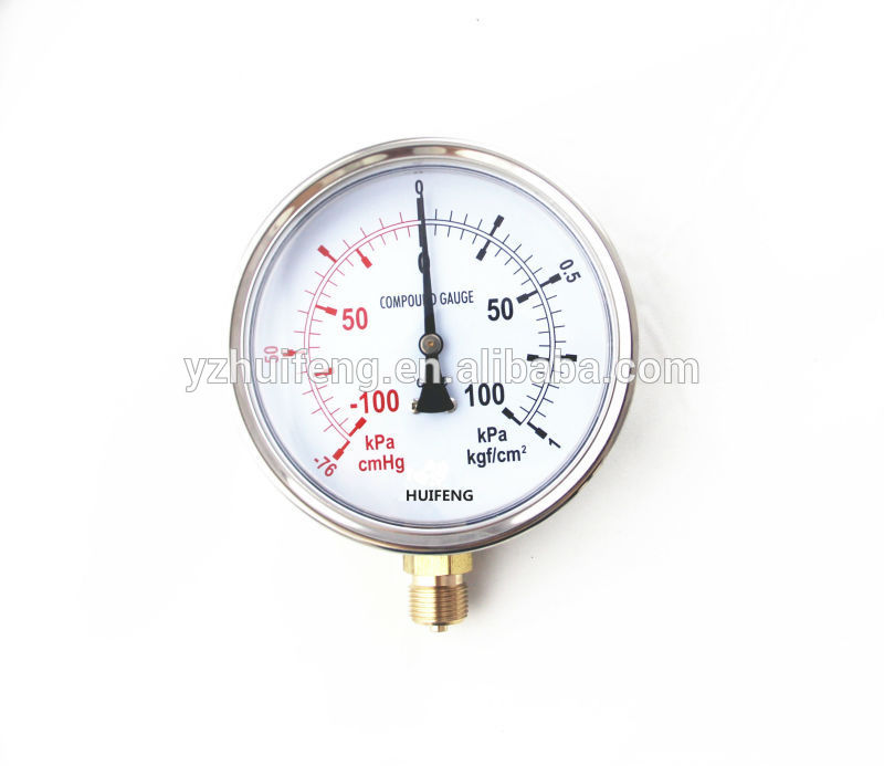 HF high quality 2.5" oil filled vacuum pressure gauge -1-0 bar