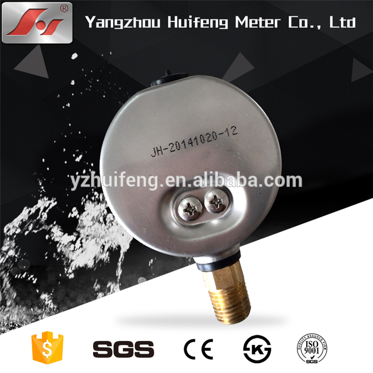 HF 2.5 inch 60mm bottom type stainless steel case oil filled pressure gauge