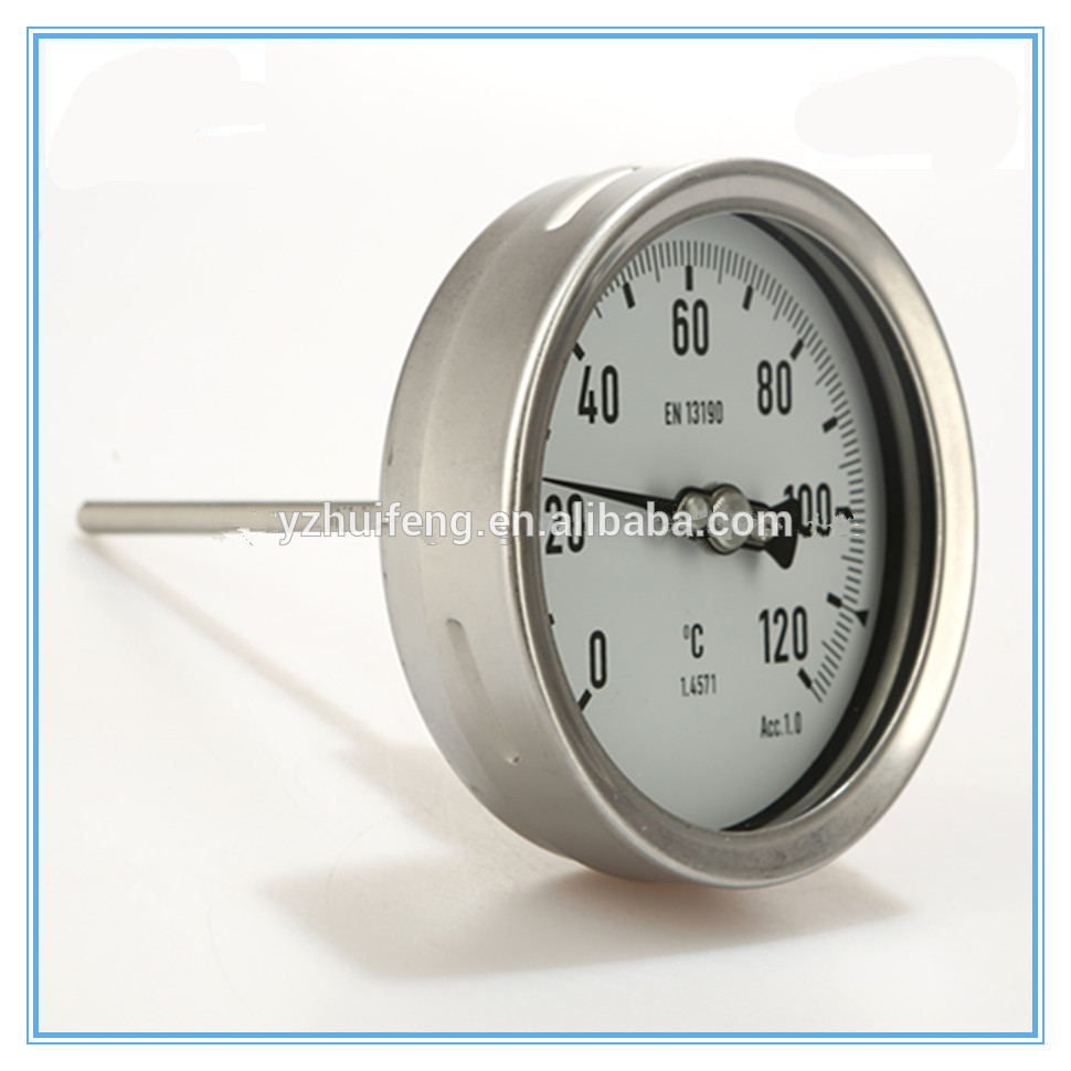 HF Back Connection Bimetal Thermometer 120 Degree Temperature Gauge