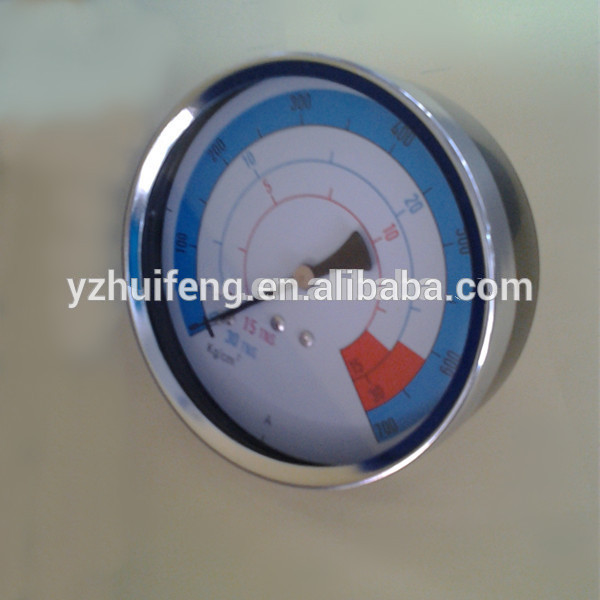 HF Hydraulic Black Metal Air Pneumatic Pressure Gauge Manometer