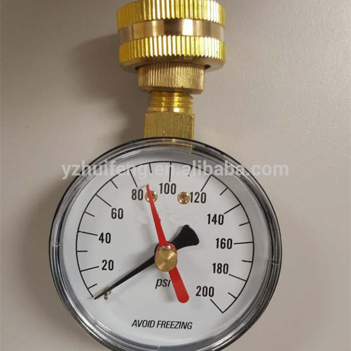 HF 0-200 psi 0-300 psi red maximum indicating pointer garden use Water NH 3/4" - 11.5 HOSE connection Pressure Gauge