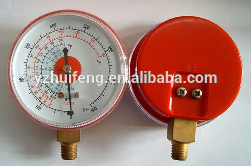 HF Red ABS Case 0-800psi Freon Manifold Refrigeration Pressure Gauge