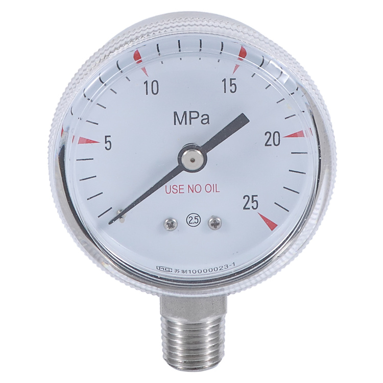 HF cheap chromplated use no oil mpa pressure gauge