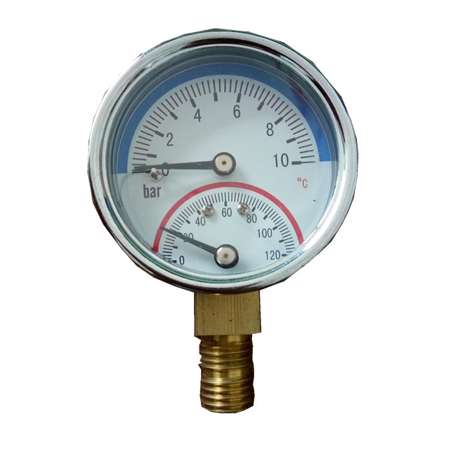 HF 50MM dual pointer steam boiler pressure gauge