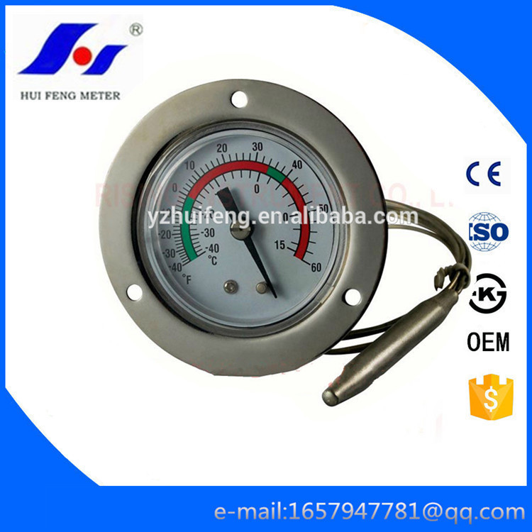 HF High Quatry Bimetal Thermomanometer Temperature 0-6bar Low Price Pressure Gauge