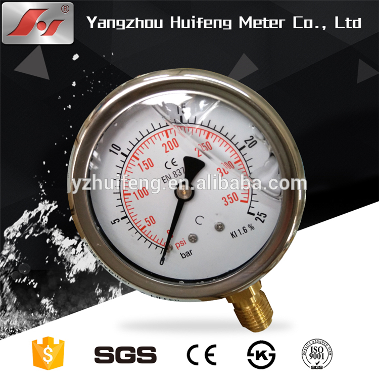 HF 60MM 63MM 2.5" stainless steel liquid filled Pressure Gauge