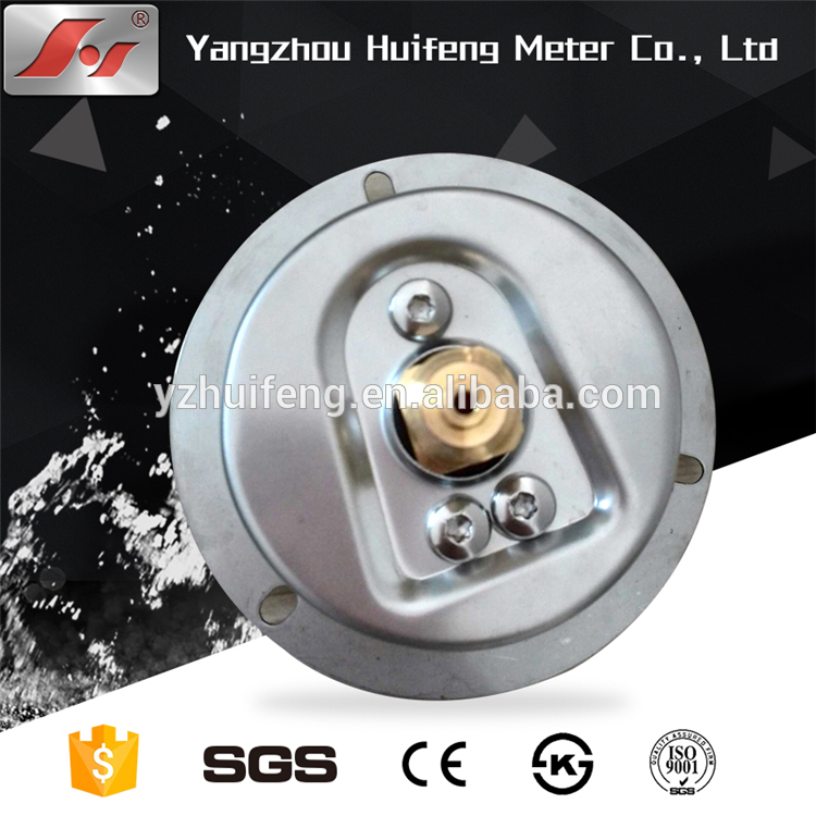 HF 2.5" Y63 63mm stainless steel hydraulic liquid filled pressure gauge en 837-1 with flange