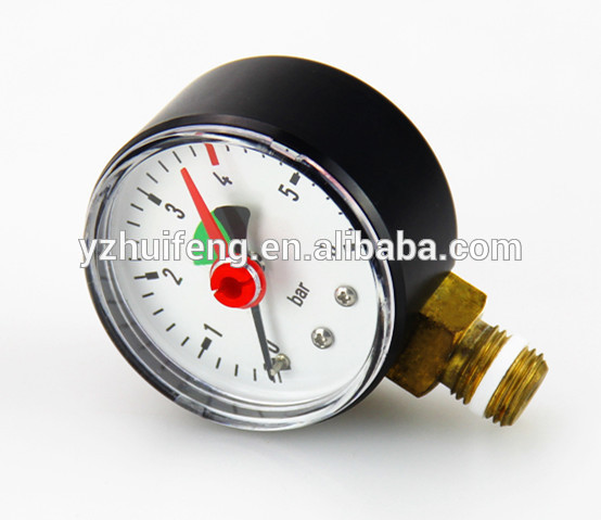 HF High Quatry Bimetal Thermomanometer Temperature 0-6bar Low Price Pressure Gauge
