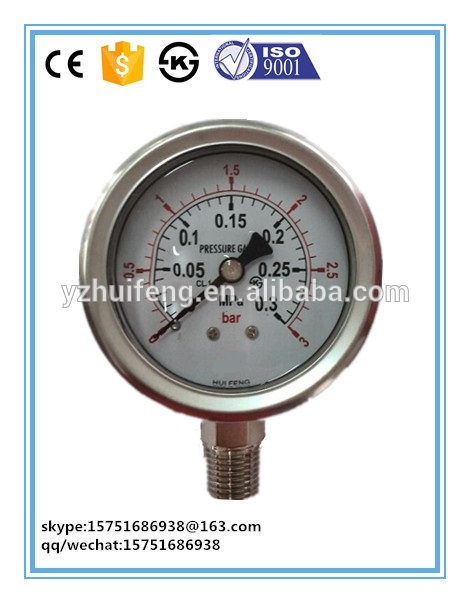 HF High quality 60mm oil filled Korea pressure gauge