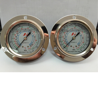 HF 2.5 inch stainless steel brass internal refrigerent vacuum Pressure Gauge with back mounting