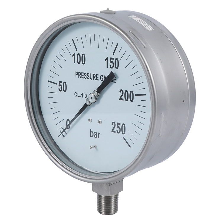 HF 4" 4.5" 115mm stainless steel contractor pressure gauge manometer
