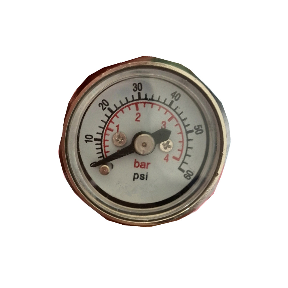 HF 25mm 1" 10 bar back connection mini air chromplated brass pressure gauge