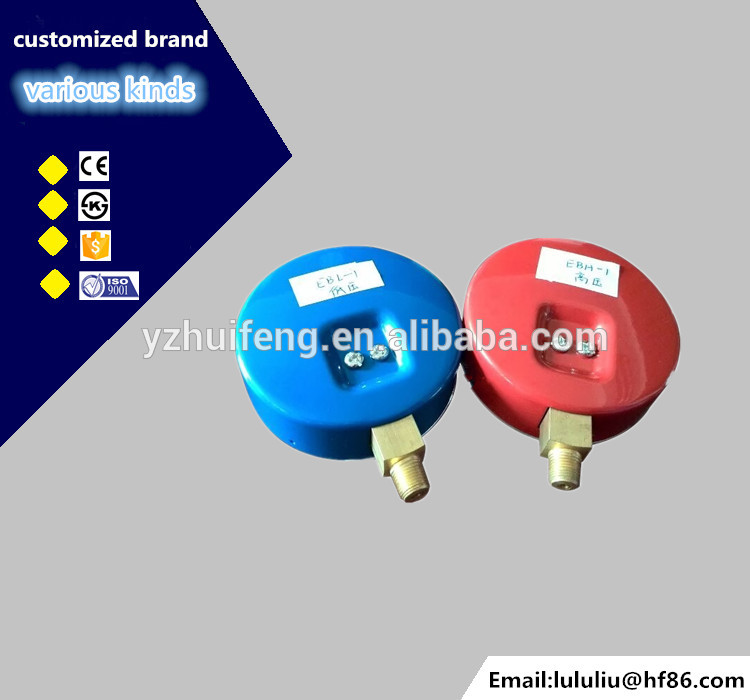 HF 80mm blue red iron case Refrigerant air conditioning pressure gauge