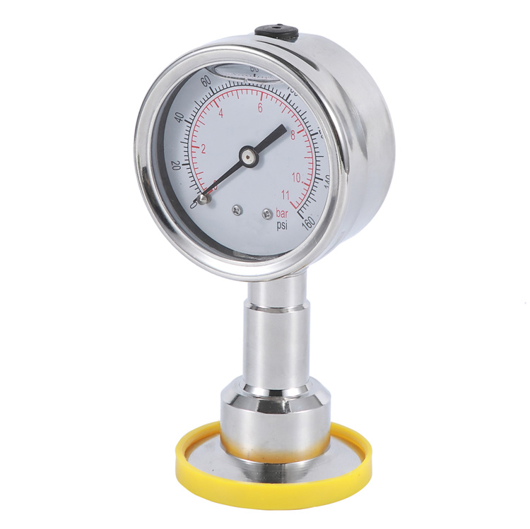 HF High quality PSQ series 316LSS sanitary diaphragm Seal Pressure Gauge Manometer