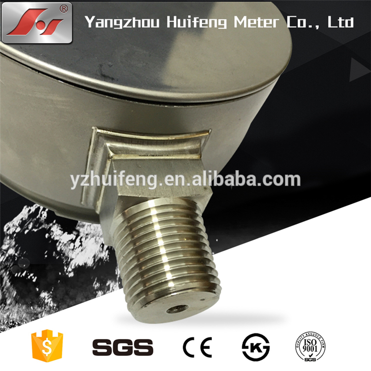 HF 4" Y100 100mm High quality all stainless steel DIN bayonet ring laser welding pressure gauge manufacturer